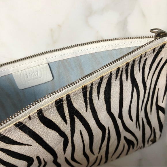 1937 Accessories Pony Hair Clutch Zebra Skin - Picture 2 of 9